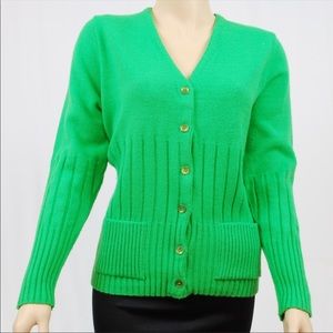 Vintage Sweater DAVID SMITH V-neck/Cardigan Green